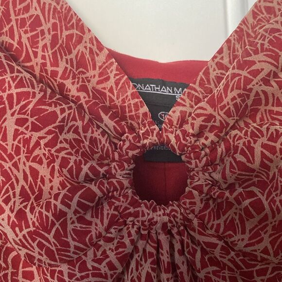 Y2K Red Silk Dress - Picture 3 of 7